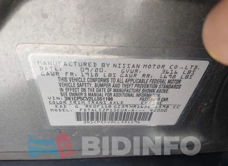 3N1CP5CV2LL551196 Photo# 9