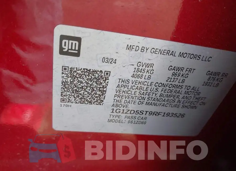 1G1ZD5ST9RF193526 Photo# 9