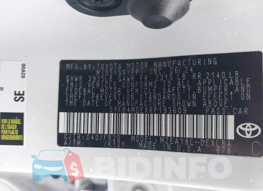 5YFB4MDEXRP193609 Photo# 9