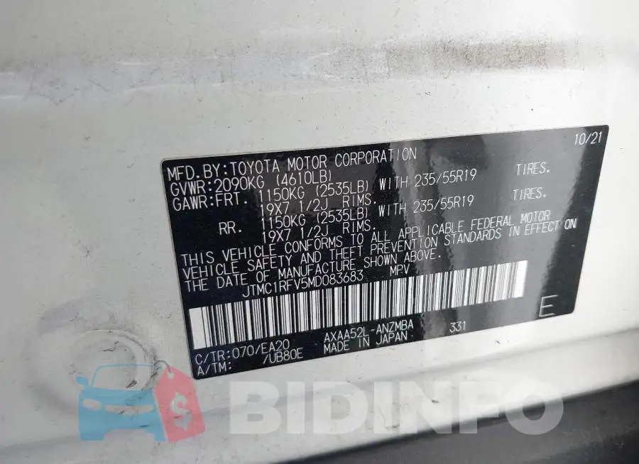 JTMC1RFV5MD083683 Photo# 9