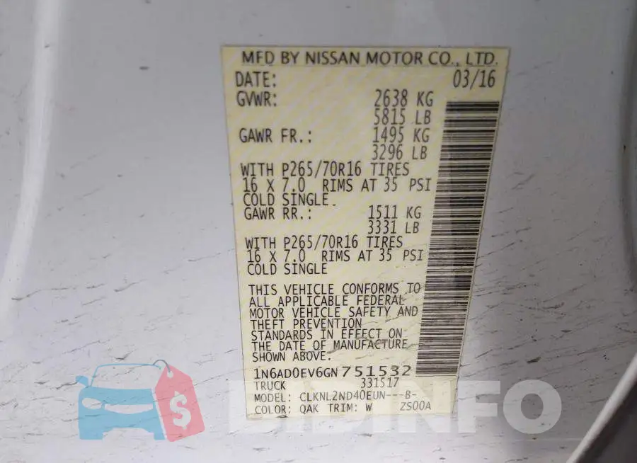 1N6AD0EV6GN751532 Photo# 9