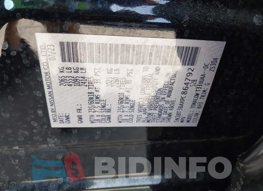 5N1BT3BAXPC864792 Photo# 9
