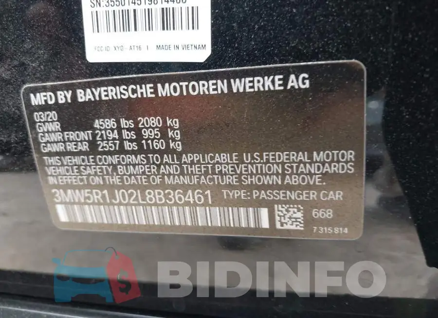 3MW5R1J02L8B36461 Photo# 9