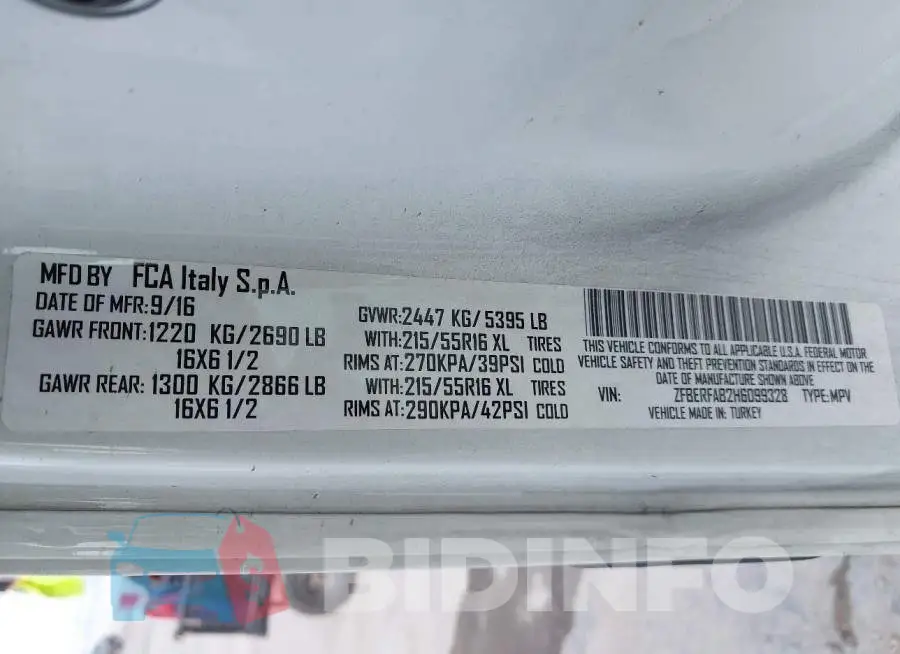 ZFBERFAB2H6D99328 Photo# 9