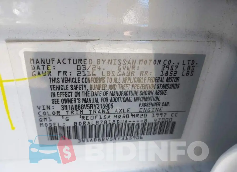 3N1AB8BV5RY315906 Photo# 9