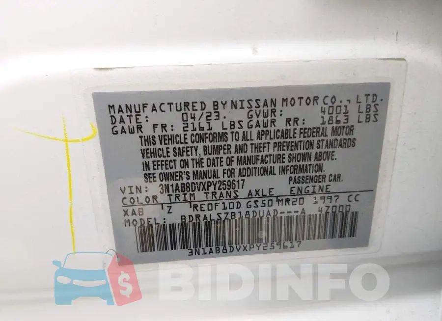 3N1AB8DVXPY259617 Photo# 9