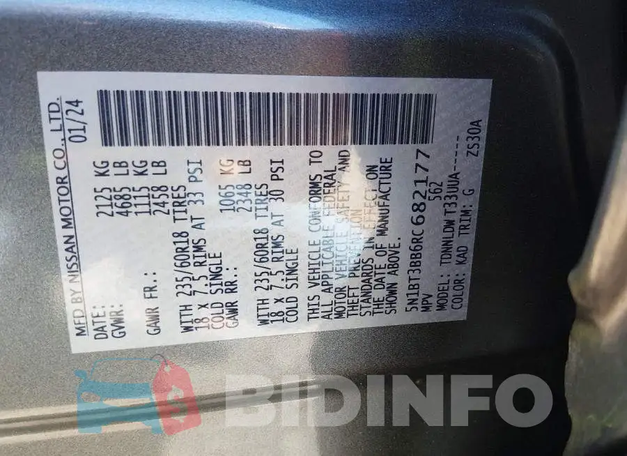 5N1BT3BB6RC682177 Photo# 9