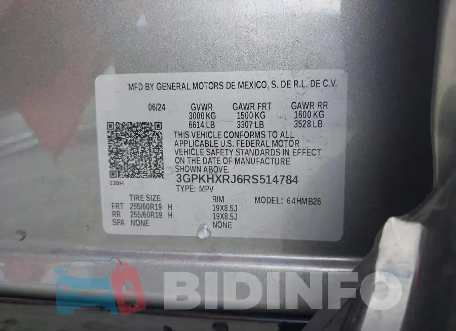 3GPKHXRJ6RS514784 Photo# 9