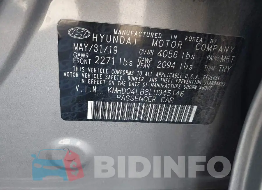 KMHD04LB8LU945146 Photo# 9