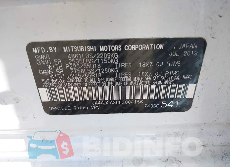 JA4AD2A36LZ004156 Photo# 9