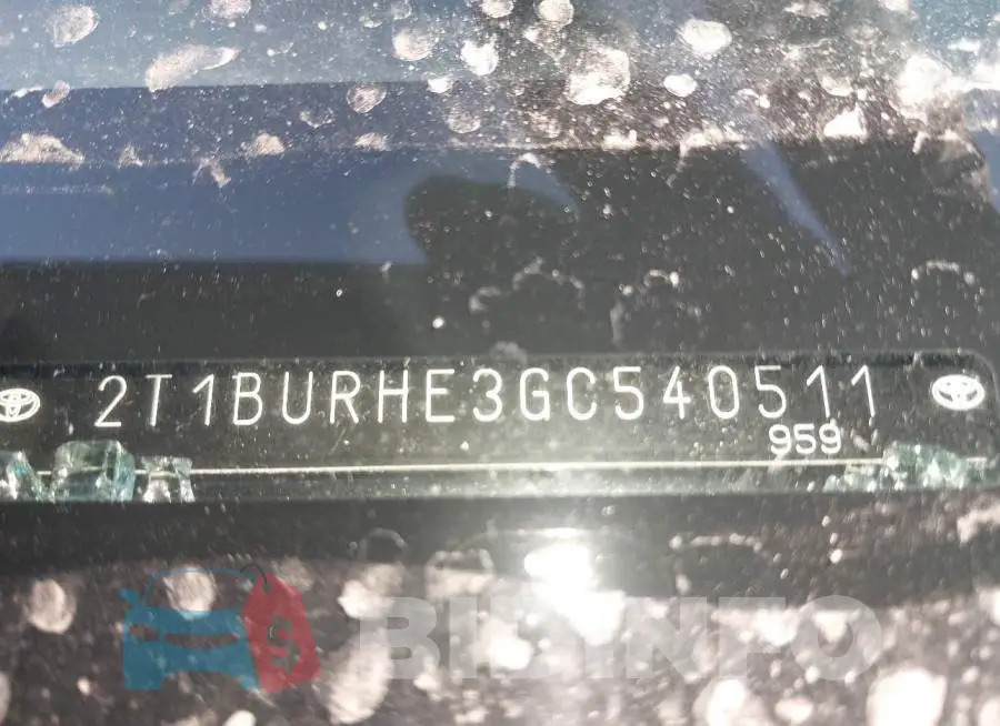 2T1BURHE3GC540511 Photo# 9