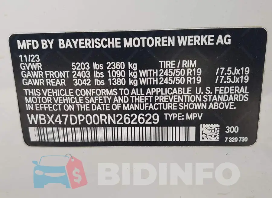 WBX47DP00RN262629 Photo# 9
