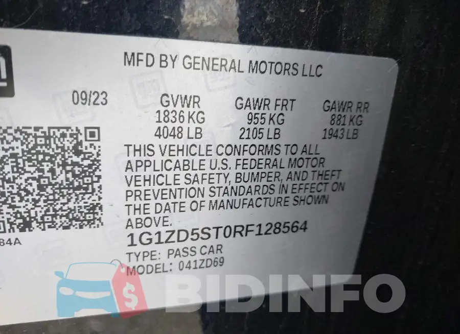 1G1ZD5ST0RF128564 Photo# 9