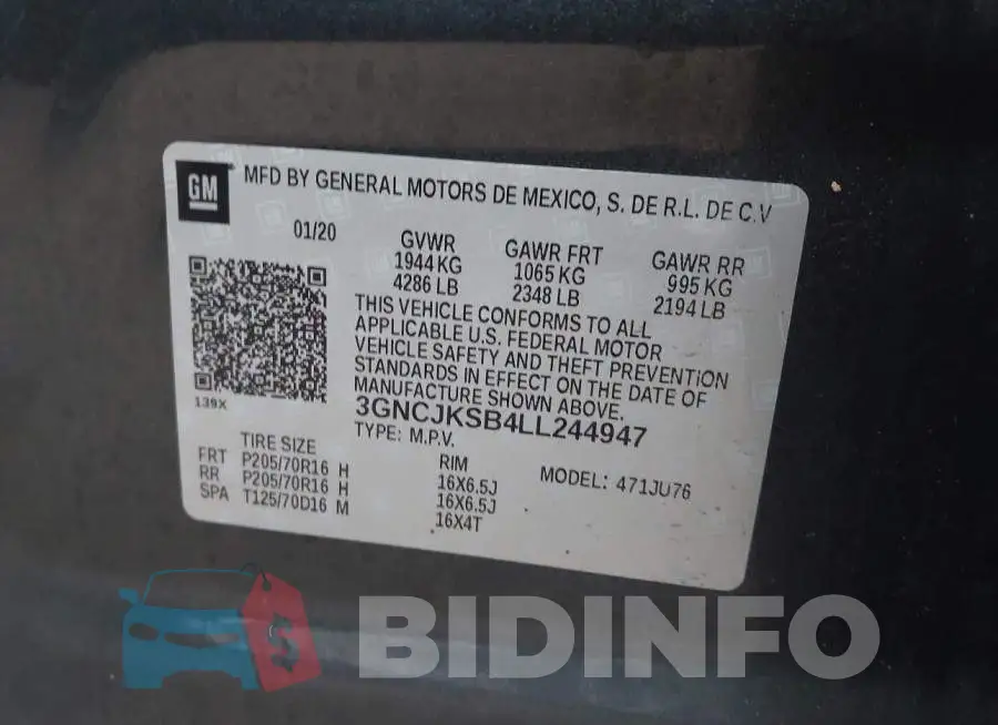 3GNCJKSB4LL244947 Photo# 9