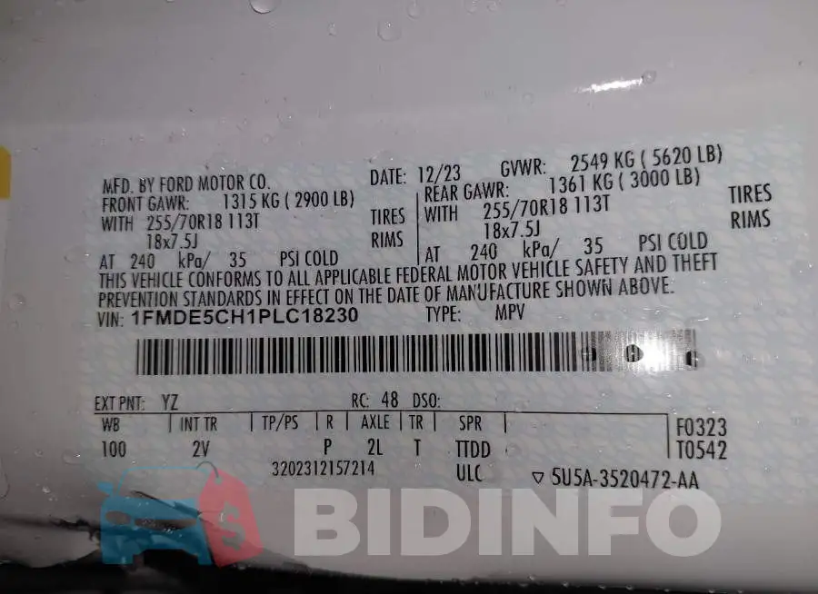 1FMDE5CH1PLC18230 Photo# 9