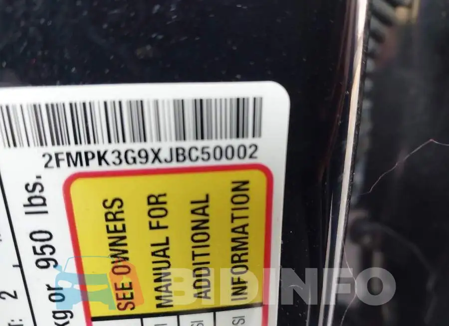 2FMPK3G9XJBC50002 Photo# 9