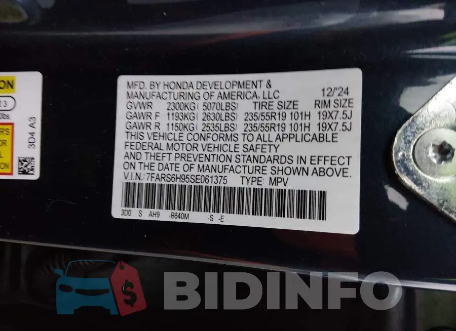 7FARS6H95SE061375 Photo# 9