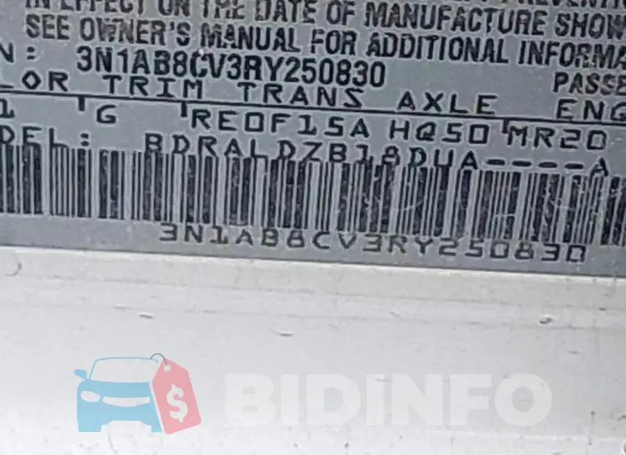 3N1AB8CV3RY250830 Photo# 9