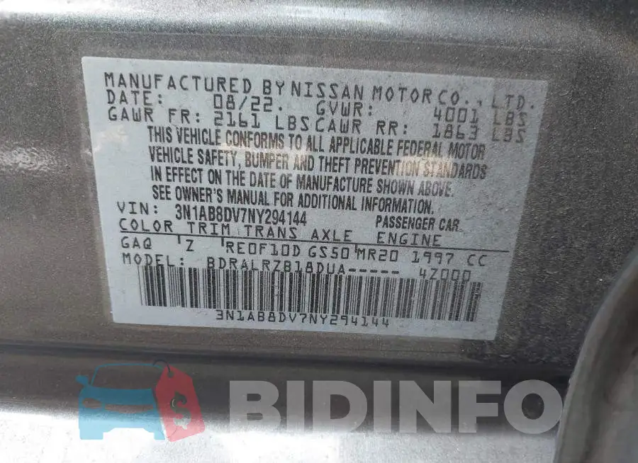 3N1AB8DV7NY294144 Photo# 9