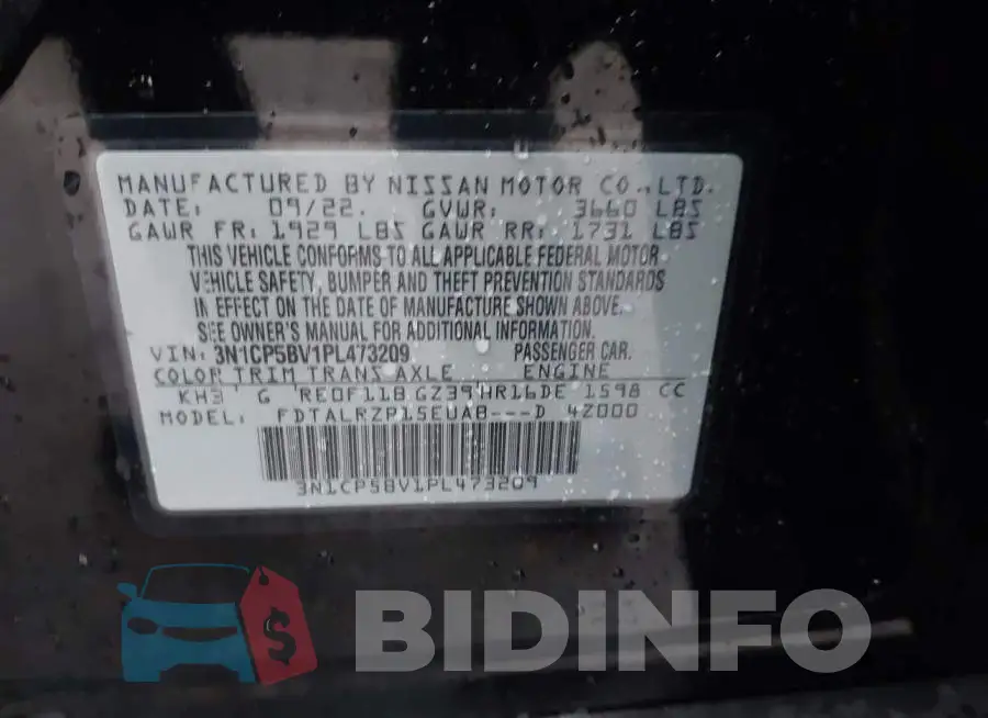 3N1CP5BV1PL473209 Photo# 9