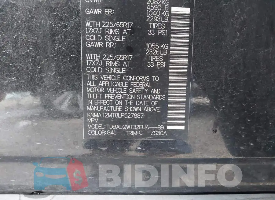 KNMAT2MT8LP527887 Photo# 9