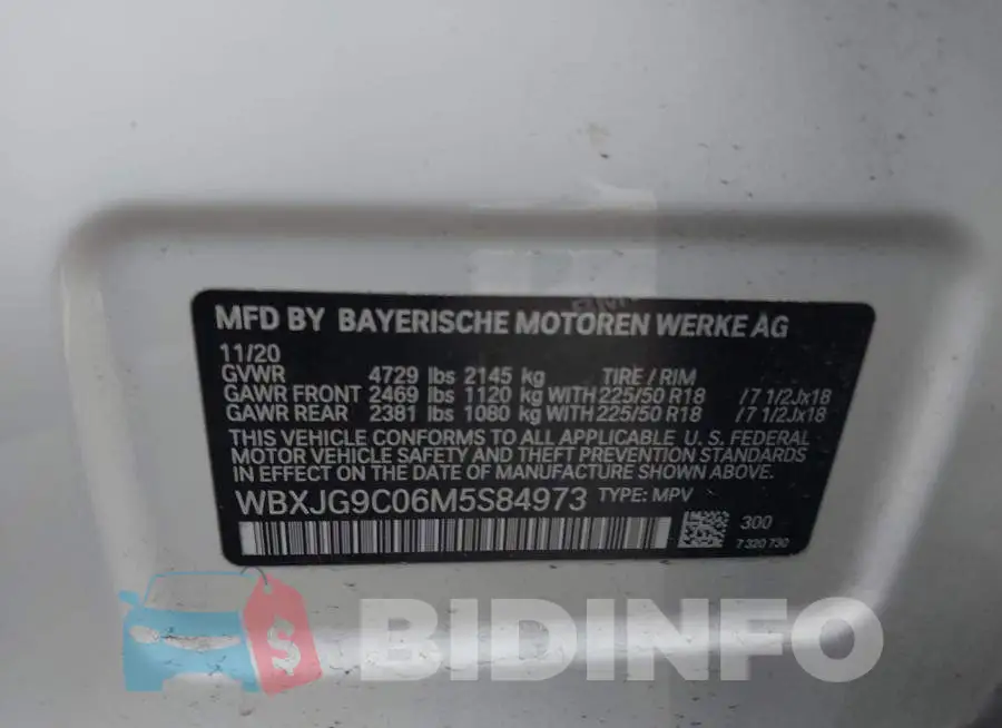 WBXJG9C06M5S84973 Photo# 9