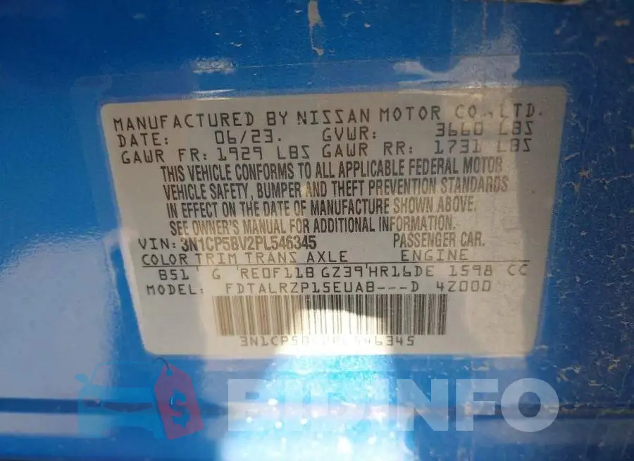 3N1CP5BV2PL546345 Photo# 9