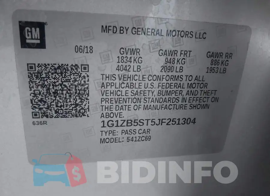 1G1ZB5ST5JF251304 Photo# 9