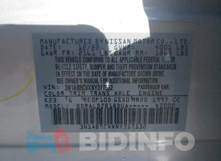 3N1AB8CVXNY317532 Photo# 9