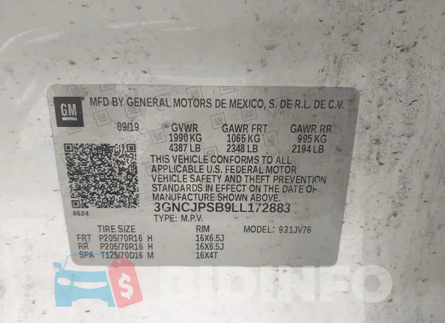 3GNCJPSB9LL172883 Photo# 9