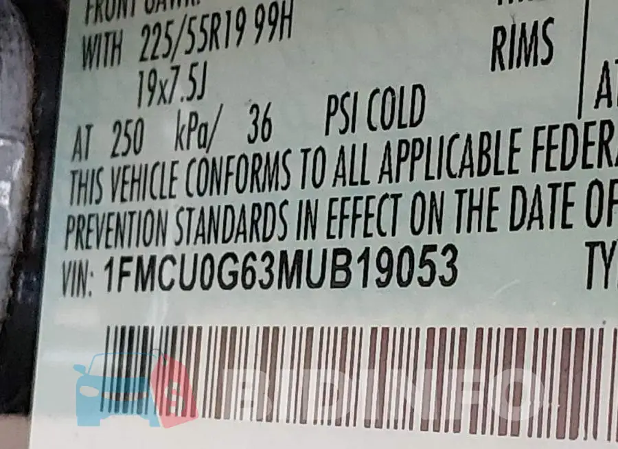 1FMCU0G63MUB19053 Photo# 9