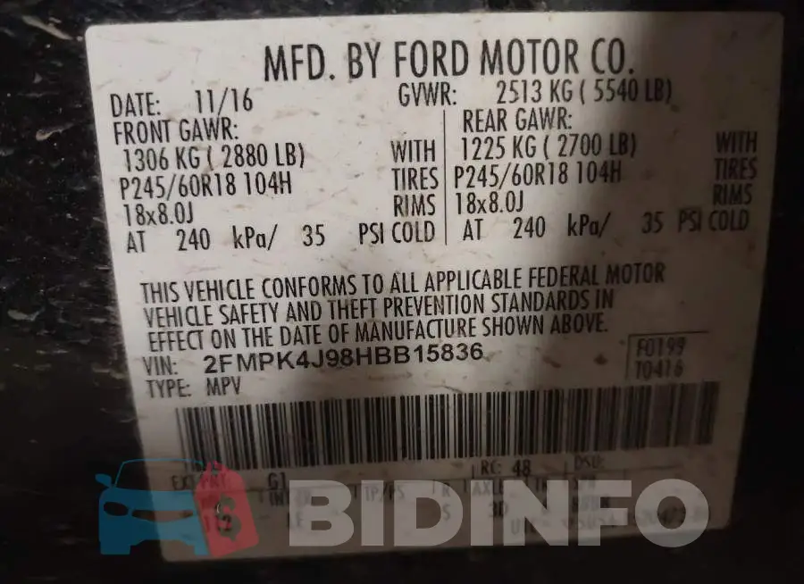 2FMPK4J98HBB15836 Photo# 9