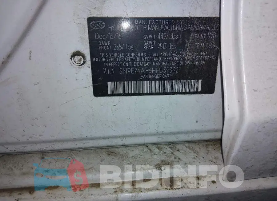 5NPE24AF6HH539392 Photo# 9