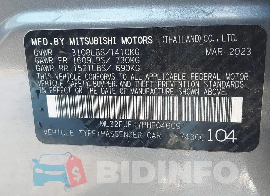 ML32FUFJ7PHF04609 Photo# 9
