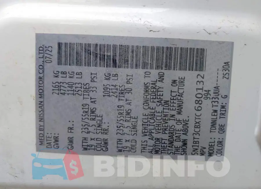 5N1BT3CBXTC680132 Photo# 9