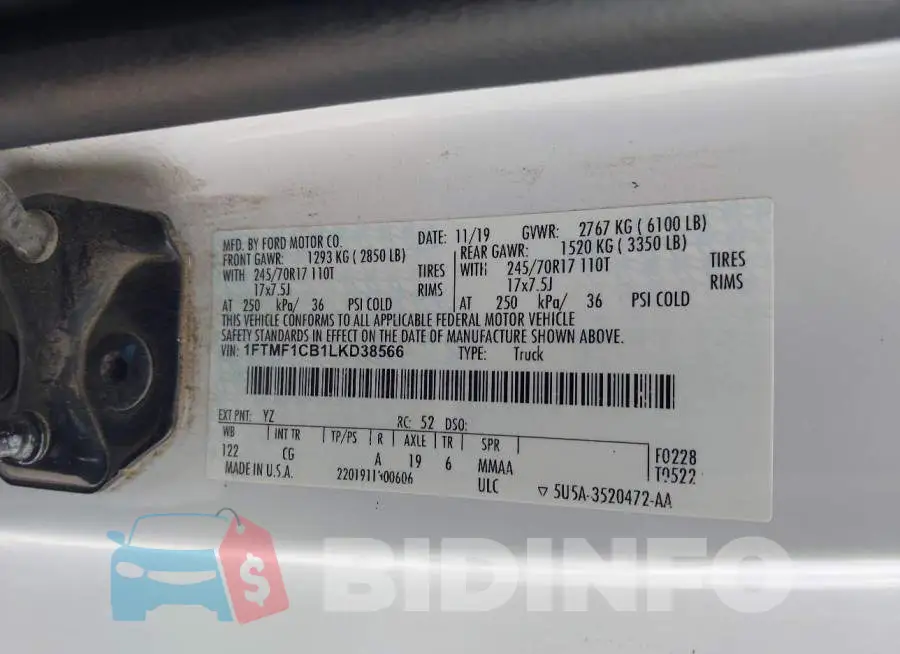 1FTMF1CB1LKD38566 Photo# 9
