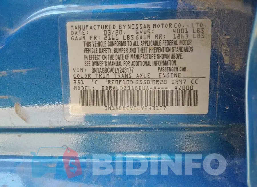 3N1AB8CV0LY243177 Photo# 9