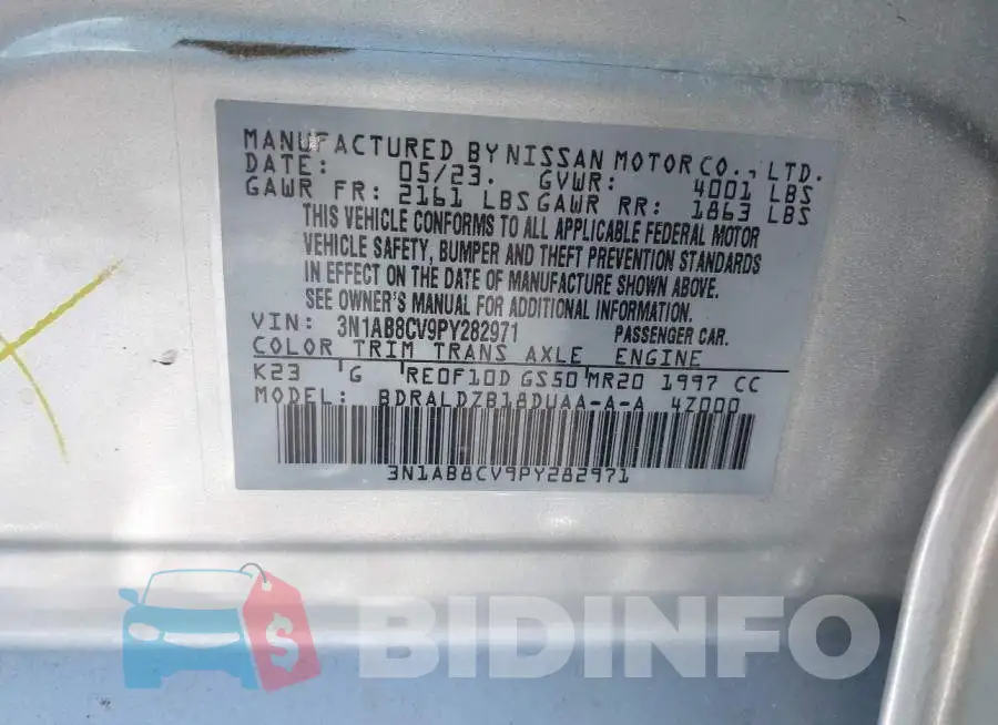 3N1AB8CV9PY282971 Photo# 9