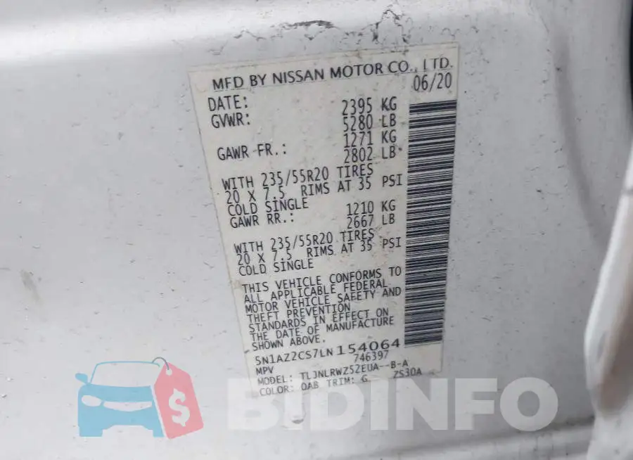 5N1AZ2CS7LN154064 Photo# 9