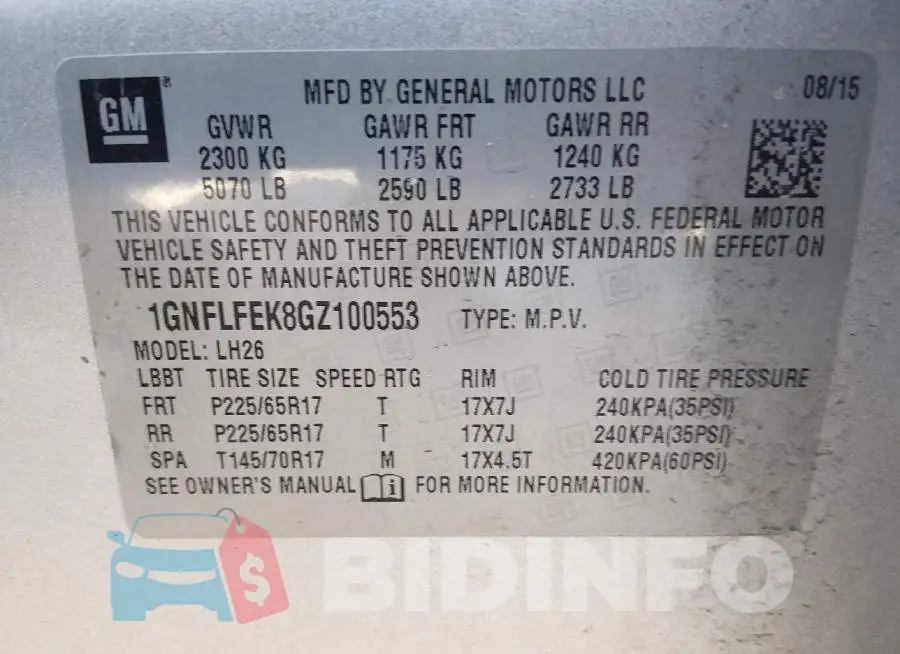 1GNFLFEK8GZ100553 Photo# 9