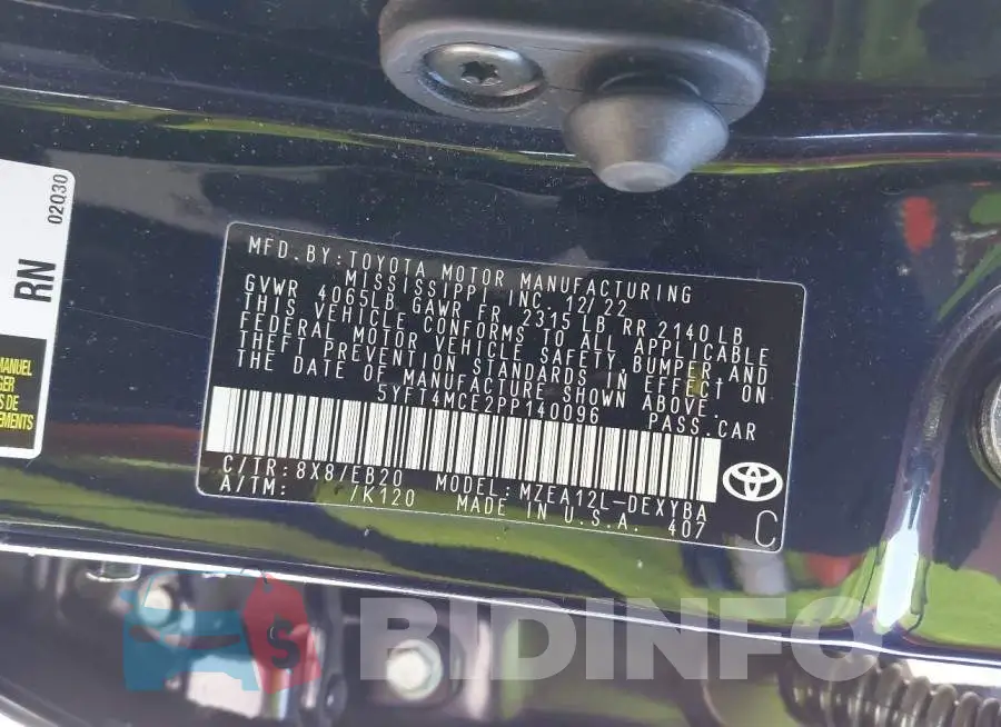 5YFT4MCE2PP140096 Photo# 9