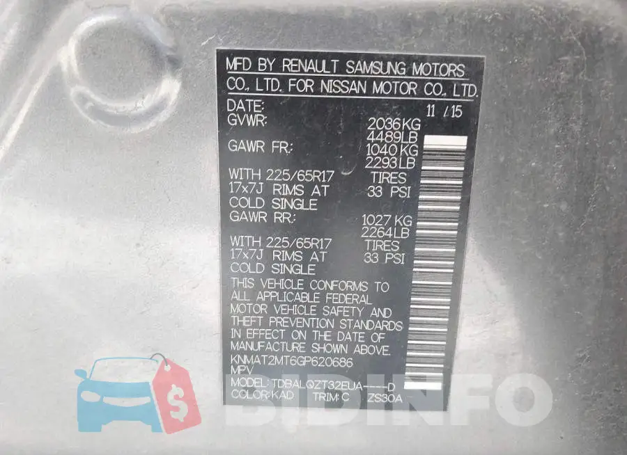 KNMAT2MT6GP620686 Photo# 9