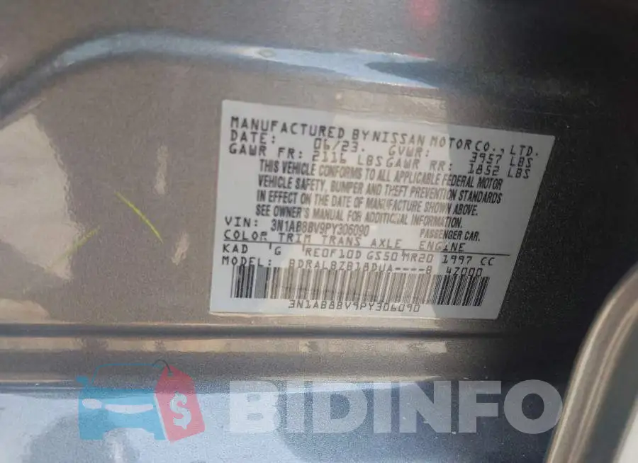 3N1AB8BV9PY306090 Photo# 9