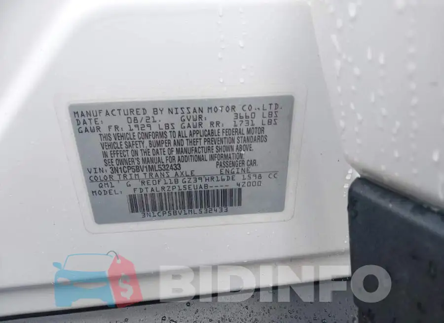 3N1CP5BV1ML532433 Photo# 9
