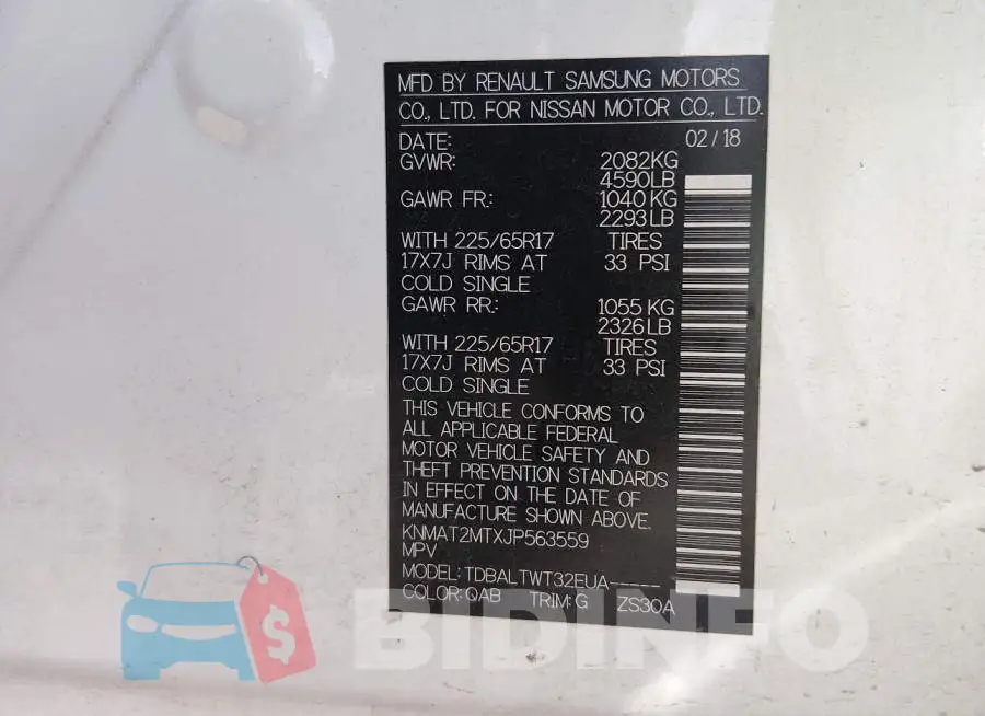KNMAT2MTXJP563559 Photo# 9