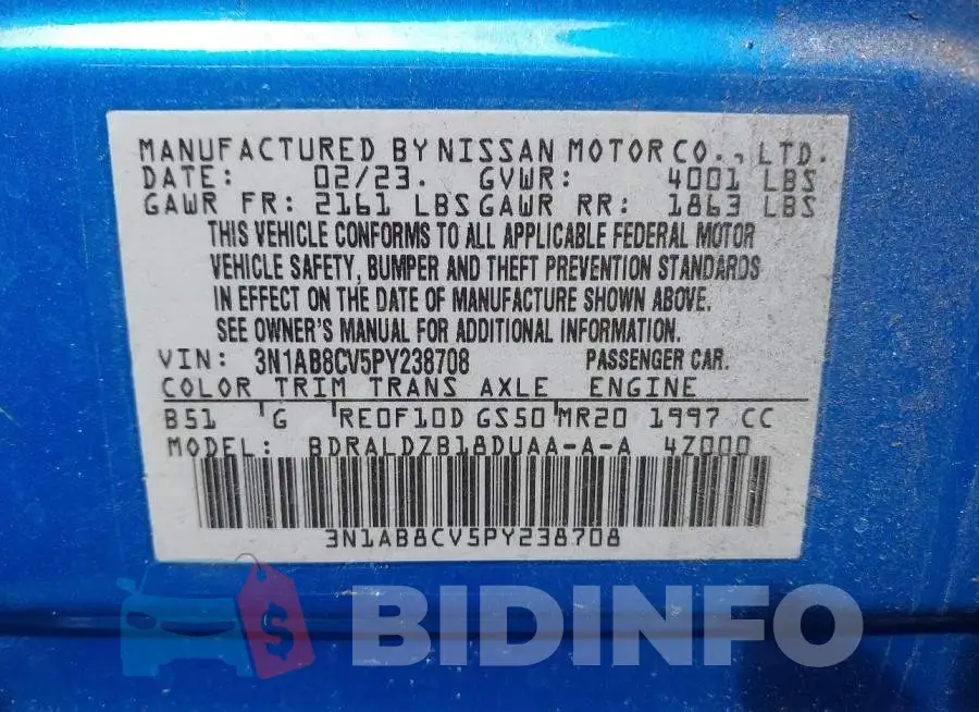3N1AB8CV5PY238708 Photo# 9
