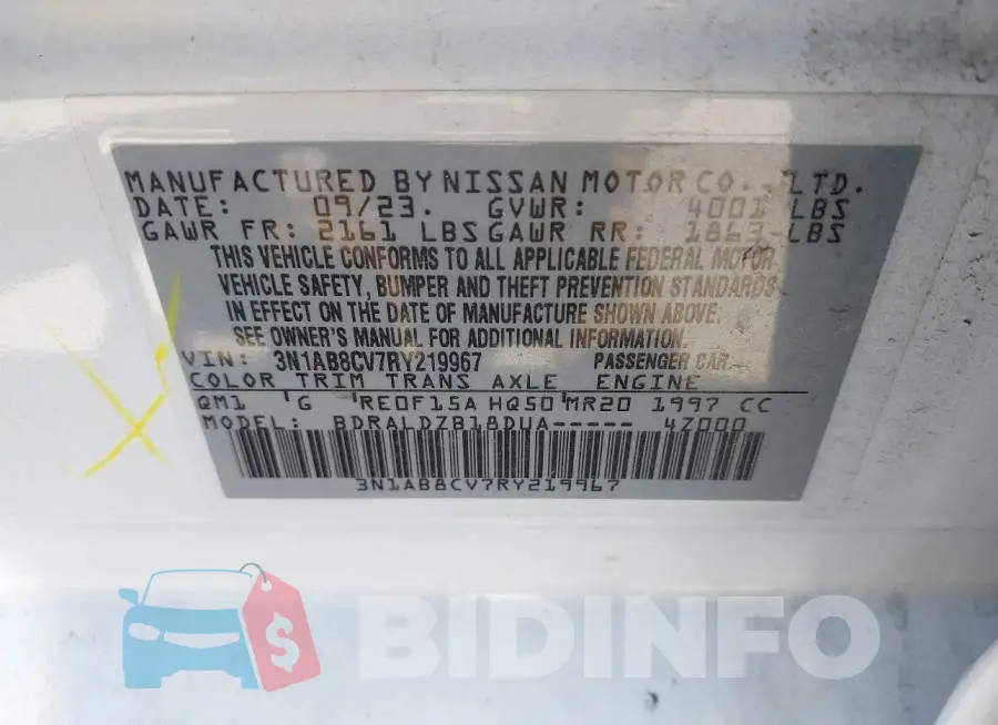 3N1AB8CV7RY219967 Photo# 9