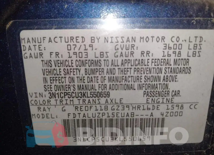 3N1CP5CU3KL550659 Photo# 9