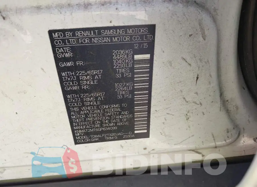 KNMAT2MT6GP634099 Photo# 9