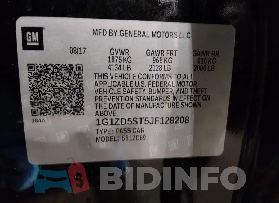 1G1ZD5ST5JF128208 Photo# 9